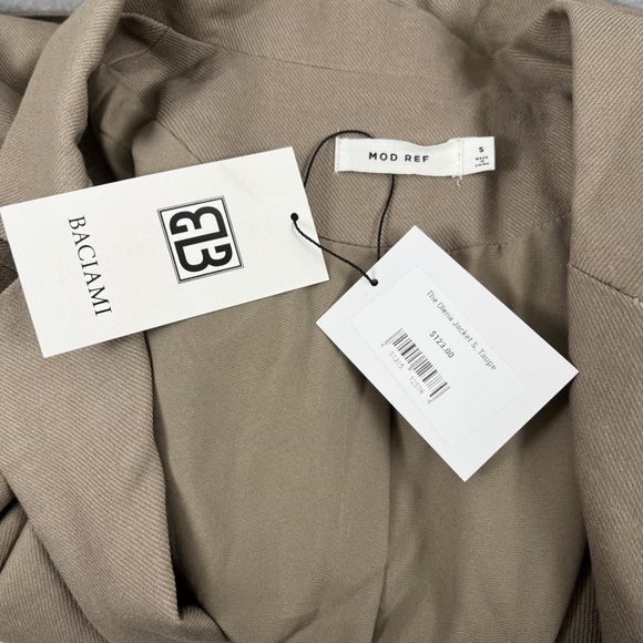 Mod Ref The Olena Jacket Taupe Long Sleeve Blazer Size Small NWT Normcore - Picture 6 of 9